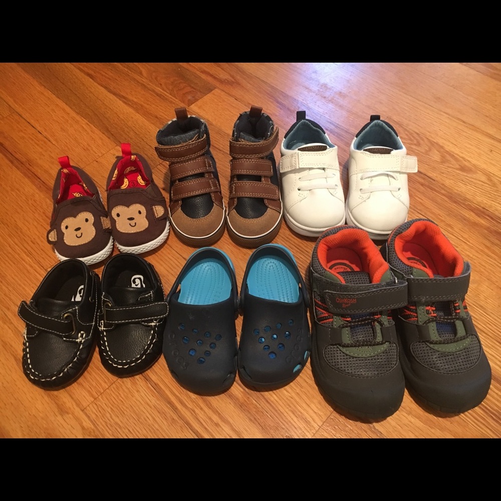 Lot of toddler boy shoes